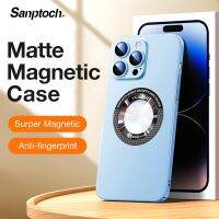 （A New sale）❦Sanptoch เคสโทรศัพท์เคลือบแม่เหล็กสำหรับ iPhone 14 / 13 12 Pro Max กระจกเลนส์กล้องถ่ายรูปในตัวป้องกันฝาแข็ง PC Plus เคสของแท้น้ำหนักเบาพิเศษ