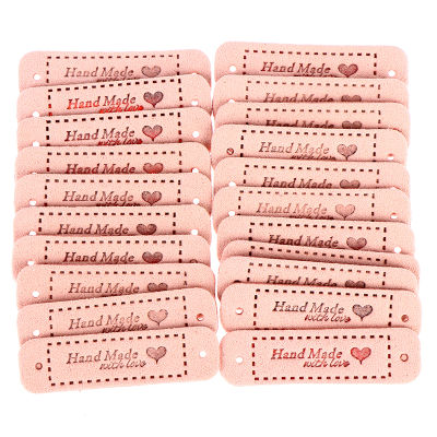 20Pcs Tags Handmade With Love Labels Clothing Tags DIY Crafts Sewing 56*15MM