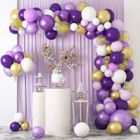 Purple gold white confetti metal latex Balloons halloween Birthday Party Wedding Decorations baby shower globos Thanksgiving Day Balloons