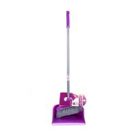 BE WISH ชุดไม้กวาดพร้อมที่โกยผง BE WISH 10 นิ้ว สีม่วง BROOM AND DUSTPAN SET BE WISH 10IN PURPLE ไม้กวาดและที่โกยผง อุปกรณ์ทำความสะอาด ของใช้ภายในบ้าน