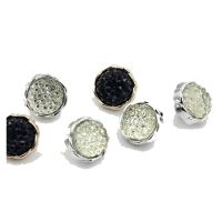 10pcs 13mm Starry Buttons Ladies Shirt Buckle Phnom Penh Black And Silver Clear 2 Color Vintage Button Retro Buckle Clothing