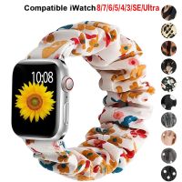 Scrunchie Strap for Apple watch band 44mm 40mm 42mm 38mm ultra 49mm Nylon Solo Loop bracelet iwatch 5 4 3 SE 6 7 8 45mm 41mm Straps