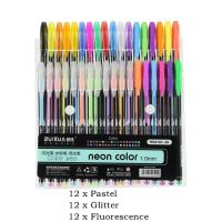 Umitive 48 สีปากกาเจลชุดปากกาเจลแววสำหรับสมุดระบายสีสำหรับผู้ใหญ่วารสารการวาดภาพ Doodling Art Markers