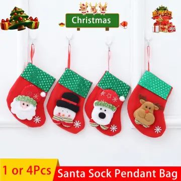 4pcs Striped Elf Table Leg Cover Christmas Series Non-Slip Fabric Cartoon  Chair Feet Socks Christmas Ornament Decor Stockings