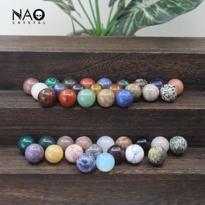 20 มม.คริสตัลบอลชุด Healing Chakra อัญมณีธรรมชาติ Sphere Home Decor พ็อกเก็ตหิน Reiki Energy ควอตซ์รอบลูกปัดแร่-Soneye