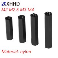 M2 M2.5 M3 M4 PCB Spacer Nylon Black Hex Female Standoff Nylon Double Pass Plastic Hexagon Thread PCB Motherboard Spacer