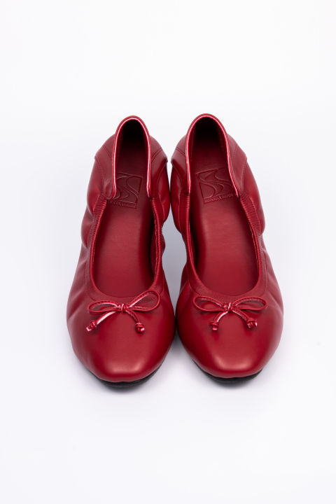 sincera-brand-premium-flat-shoes-คัชชูสีแดงเบอร์กันดี-burgundy-คัชชูส้นแบน-คัชชูส้นเตี้ย-หนังนิ่ม-ใส่สบาย-ไม่กัดเท้า