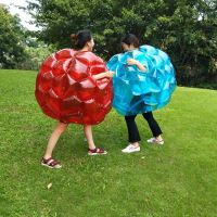 ลูกบอลพองลมสำหรับเด็กสีแดงและสีน้ำเงินลูกโยโย่เป่าลมลูกบอลของเล่นเด็กลูกบอลกันกระแทก