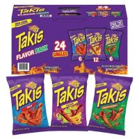 ขนม นำเข้า USA Takis Flavor Pack, 24 Count, 2 ounce bags ราคา 1190 - บาท