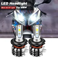 ไฟหน้ารถมอเตอร์ไซค์แบบ LED H7รถจักรยานยนต์2ชิ้น9600Lm Canbus สำหรับ BMW S1000RR HP4 2010-2018ชุดอัพเกรดไฟสูงต่ำ Moto สีขาว