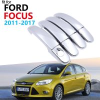 ชุดฝาครอบมือจับโครเมี่ยมหรูหราสำหรับ Ford Focus 3 MK3 MK3.5 2011 2012 2013 2014 2015 2016อุปกรณ์เสริม2017สติกเกอร์รถ