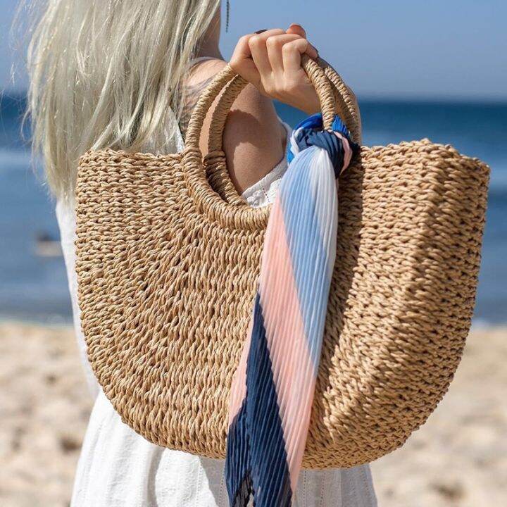 yogodlns-straw-bags-for-women-summer-handmade-half-moon-beach-wild-totes-casual-handbags