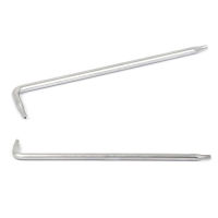 Long Arm Tamper Proof Torx Star Key Wrench Silver, T25 100mm