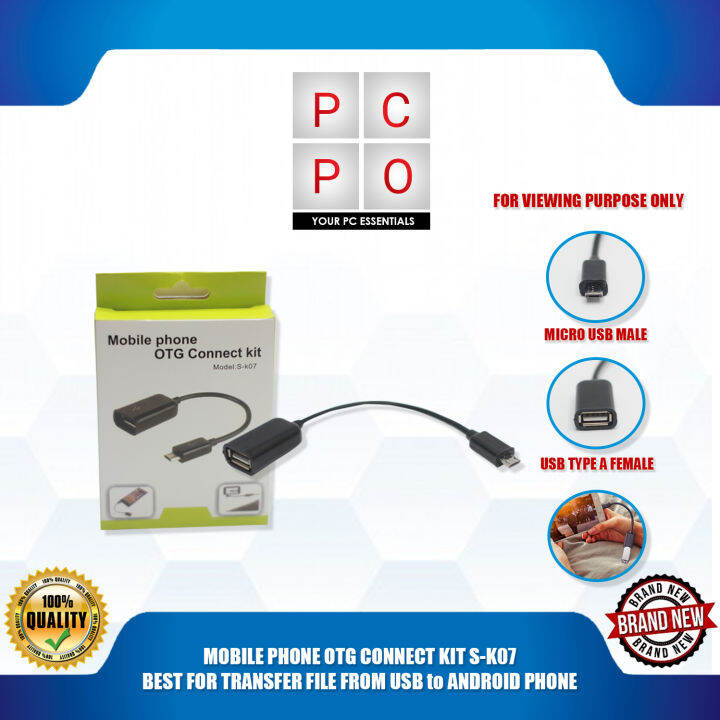 MOBILE PHONE OTG CONNECT KIT SK07, BEST FOR TRANSFER FILE FROM USB to
