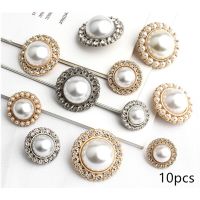 Super Stylish Sewing Accessories Buttons Golden Pearl Rhinestone Buttons Up Shirt Women Windbreaker Metal Buttons for Clothing Haberdashery