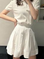 Spot parcel post Korean Womens Clothing in Stock thebarnnet Eight Milk 2023 New Thin Casual Loose Umbrella Skirt Short Skirt