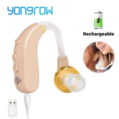 ZZOOI Yongrow Hearing Aids Sound Amplifier Hearing Aid for the Deafness Behind Ear Adjustable Amplifier Speaker Amplified
