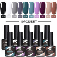 【Sabai_sabai】10pcs/set UV/LED สีเจล สีทาเล็บเจล แแบบต้องอบ สีเจลกากเพชร ยาทาเล็บสีเจล 6W/54W เรซิน UV เครื่องอบเล็บเจล