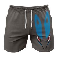 2023 NewLucario Face Pokemon Gym Shorts