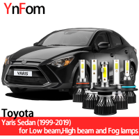 YNFOM LED headlights kit for Toyota Yaris Sedan,Platz,Echo Sedan,Scion iA 1999-2019 LowHigh beam,fog lamp,car headlight bulbs