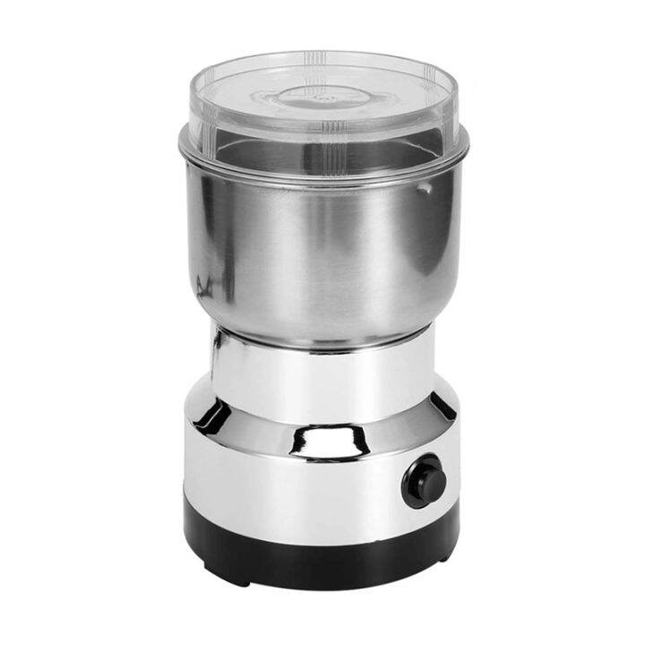 1 Piece Coffee Grinder Electric Portabl Bean Grinding Machine Stainless
