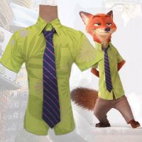 【Lao Zhang Fashion Cosplay】 Cos ZOO Nick Wilde เครื่องแต่งกายคอสเพลย์ฟ็อกซ์ Cos TOPIA นิคคอสเพลย์เสื้อผ้าเสื้อและกางเกงผูก