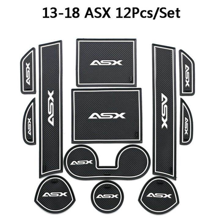 2013-2020มิตซูบิชิ-asx-ภายในรถประตูสล็อต-pad-อัตโนมัติยางลื่นประตูร่องเสื่อเบาะกันน้ำกันฝุ่นที่วางแก้วรถไฟเหาะลื่นเสื่ออุปกรณ์เสริม