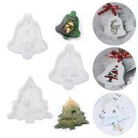 Crystal Epoxy Resin Mold Christmas Tree Elk Pendant Casting Silicone Mould Handmade DIY Crafts Jewelry Making Tools Bread Cake  Cookie Accessories