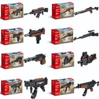 Childrens Set Up Toy Can Shoot Sniper Charge Weapon Block Puzzle Boy Doll Puzzle