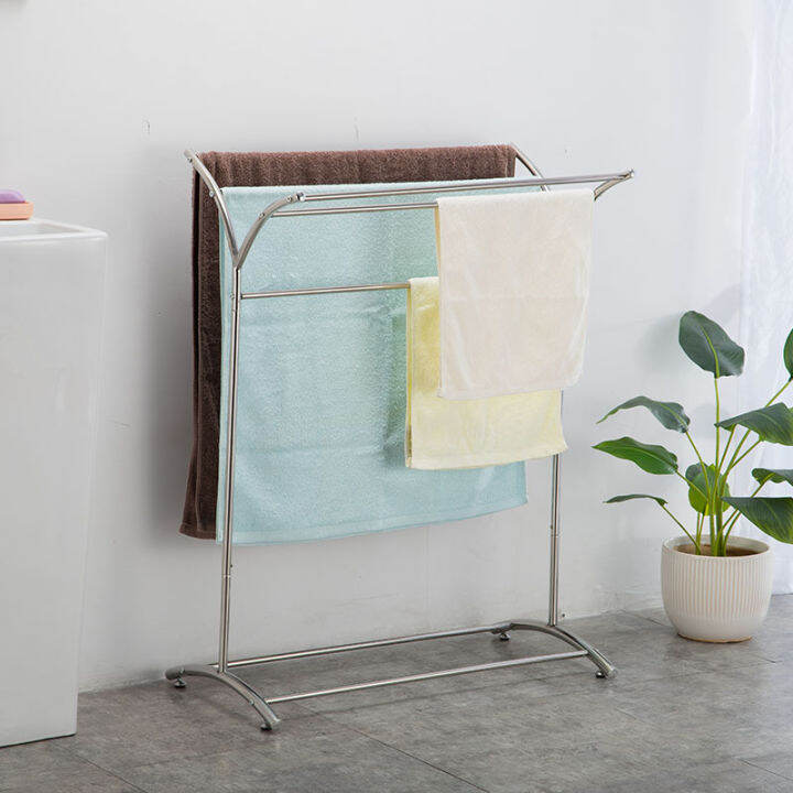 Outdoor Clothes Rack Floor Mounted Double Pole Floor Mounted Quilt