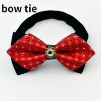 Bow tie Mens womens wedding groom solid color plaid bow tie gold sequin Korean version personality handmade bow tie Boys Clothing