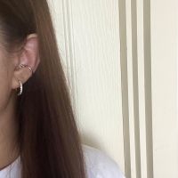 glisterr earcuff earring ต่างหูประดับเพชร cz แบบหนีบ สีเงินและสีทอง บริการเก็บเงินปลายทาง