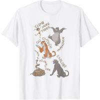 Cartoon The Jungle Book graphic cotton O-neck T-shirt for men