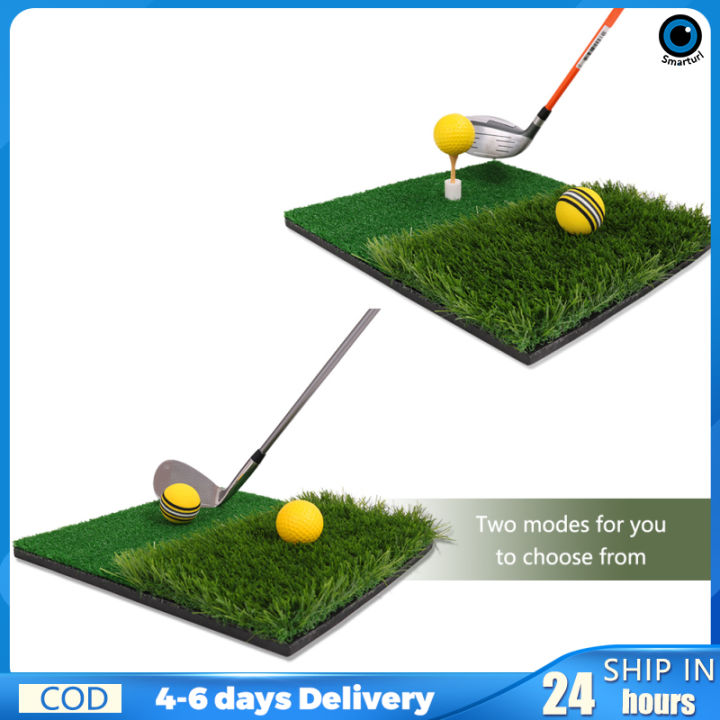 เสื่อการตีกอล์ฟขนาดเล็ก2สีชุดเกมกอล์ฟเสื่อเทรนนิ่งชุดอุปกรณ์ช่วยฝึกซ้อมสำหรับในร่มกลางแจ้ง