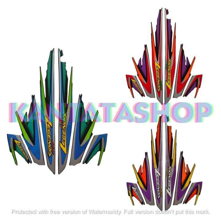 STIKER STRIPING LIS LES BODY MOTOR HONDA LEGENDA 2001 & STRIPING