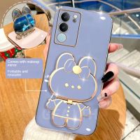 ตัวยึด V29กระต่ายเคสโทรศัพท์ VIVO ฝาครอบ V25E V27 V27E ปลอกอ่อนสไตล์ใหม่ V25 V23 V23E Y36 Y27 Y78 5G 4G 2023ขายดีฝาป้องกันเลนส์กล้องชุบเรียบ VivoV29