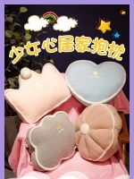 Pillow Blanket Two-In-One Office Nap Blanket Girl Sleeping Quilt Dual-Use Sofa Pillow Cushion Small Pillow 【AUG】