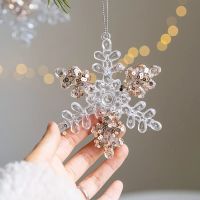New Christmas Tree Pendant Snowflake Hanging Ornament New Year Decoration Home Gift Party Christmas Festival DIY Tree Accessory Christmas Ornaments