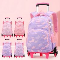 □﹍✾ School Wheeled Backpack Students Bag Wheels School - Kids Girls Wheels Trolley - Aliexpress