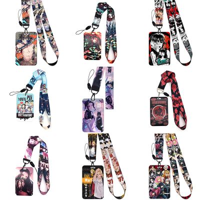 Cartoon Credential Holder Keychains Neck Lanyard For Pass Card Anime Credit Card Holder Keychain Straps Mobile Phone Wholesale