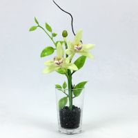 [สุดปัง]  ORIENTALFINEART แจกันแก้วพร้อมดอกไม้ขนาดเล็ก แจกันดอกไม้ประดิษฐ์สไตล์มินิมอล ดอกไม้ปลอมตกแต่งโต๊ะ