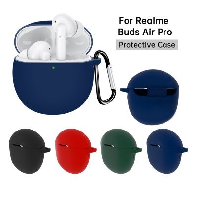 Anti-fall For Realme Buds Air Pro Protective Sleeve Soft Silicone Case For Realme Buds Air 2 Wireless Earphones Cover With Hook Wireless Earbuds Acces