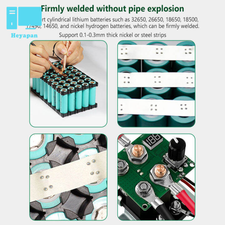 ชุดเครื่องเชื่อมจุดชุดแต่งกายสำหรับงานเชื่อมสปอตรีเลย์ระดับ199-12v-บอร์ดคอนโทรลชิ้นส่วน-diy-แบตเตอรี่ลิเธียม18650