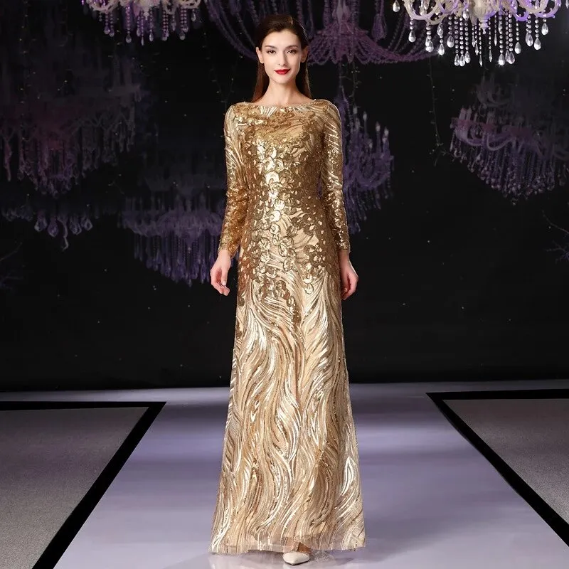 Top more than 150 gold long frock super hot - camera.edu.vn