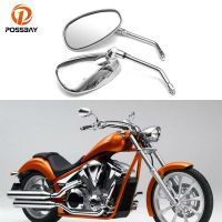 Kaca Spion Motor สำหรับ Kawasaki Vulcan 900ซูซูกิอินทรูเดอร์700 800 Honda เงาเอซ750 VLX 600กระจกด้านข้างตกแต่ง