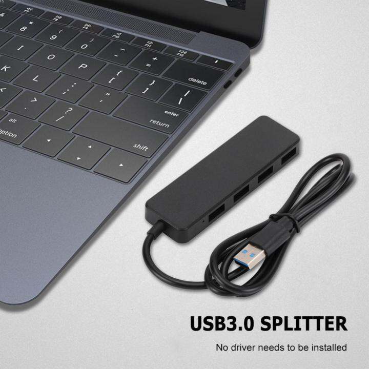 ฮับแบบพกพา-usb-3-0แท่นวางมือถือปลั๊กแอนด์เพลย์-usb-3-0ฮับ4พอร์ต-extender-ความเร็วสูงสำหรับอะแดปเตอร์คอมพิวเตอร์แล็ปท๊อปเดสก์ท็อปพีซี