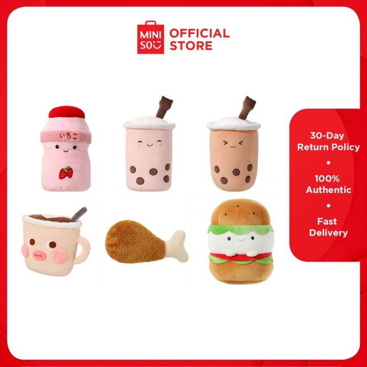 ♬Miniso Beverages Food Series Pillow Strawberry Milk Tea Shake Chicken ...