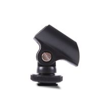 Microphone Clip Stand 19mm Plastic Mic Holder Clip with Hot Shoe For DSLR Camera