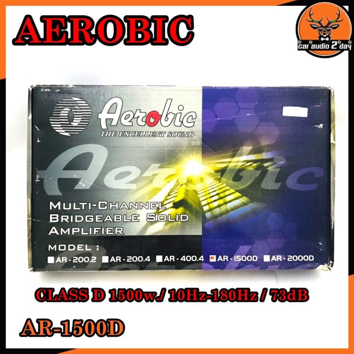 พาเวอร์แอมป์ติดรถยนต์-aerobic-รุ่น-ar-1500d-คลาส-d-แรงๆดีๆสีดำ-กำลังขับ-1500w-ขับกลางได้-ขับเบสได้-เครื่องเสียงรถยนต์