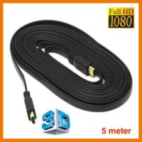 ?HOT SALE? HDMI High Speed 5M 1080p 3D VER 1.4 สายแบบอ่อนแบนยาว 5เมตร (Black) ##สายชาร์จ แท็บเล็ต สมาร์ทโฟน หูฟัง เคส ลำโพง Wireless Bluetooth คอมพิวเตอร์ โทรศัพท์ USB ปลั๊ก เมาท์ HDMI